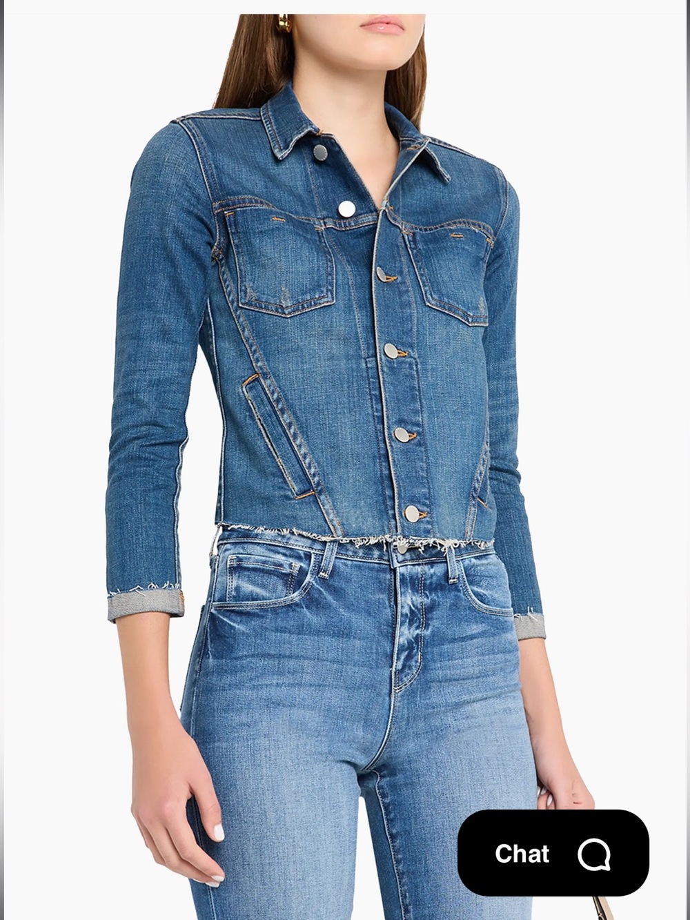 L'AGENCE
Janelle Raw-Edge Denim Jacket